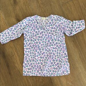 Purple Leopard Print Blouse